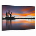 Tahoe Landscape Art - Serene Sunset Silhouette Canvas Prints
