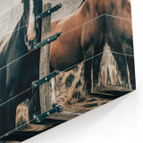 Farmhouse Wall Art: Country Horses in Rustic Landscape for Farmhouse Decor