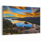 Emerald Bay Sunset Art - Scenic Tahoe Landscape Canvas Prints