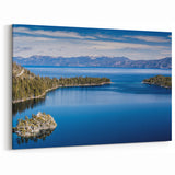 Emerald Bay Aerial Landscape Art - Lake Tahoe Canvas Prints