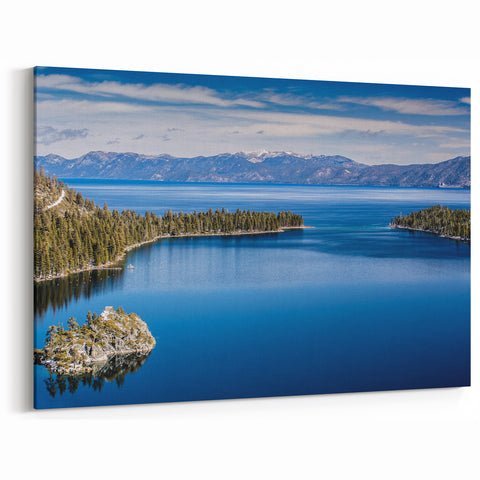 Emerald Bay Aerial Landscape Art - Lake Tahoe Canvas Prints
