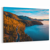 Aerial Landscape Canvas Prints - Scenic Tahoe Road Art