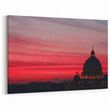 Rome Wall Art - St. Peter's Basilica at Sunset Canvas Print