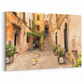 Italian Scenery Art - Charming Trastevere Alleyway Rome Wall Decor