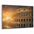 Ancient Rome Art - Colosseum at Sunset Italian Landmark Wall Art