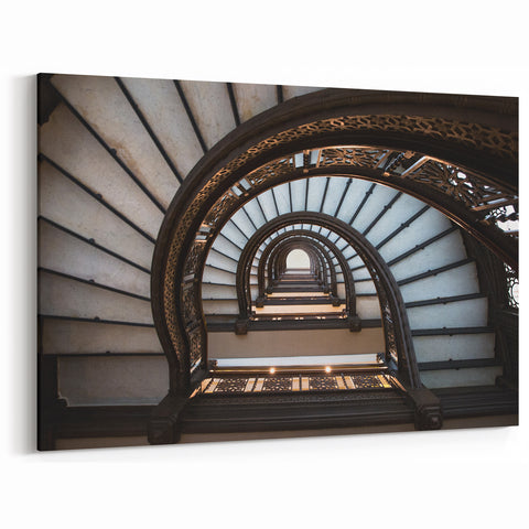 Rome Canvas Prints - Italian Architecture Spiral Staircase Photography