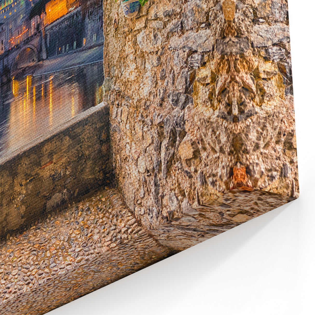 Italian Scenery Art - St. Peter’s Basilica Sunset in Rome Canvas Print