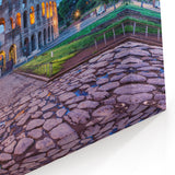 Rome Landmarks - Colosseum at Sunset Ancient Rome Canvas Print