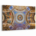 Italian Scenery Art - Colorful Dome Ceiling Vatican City Canvas Print