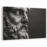 Ancient Rome Art - Marble Sculpture Roman Bust Black and White Print