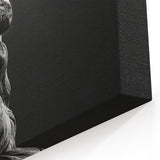 Ancient Rome Art - Marble Sculpture Roman Bust Black and White Print