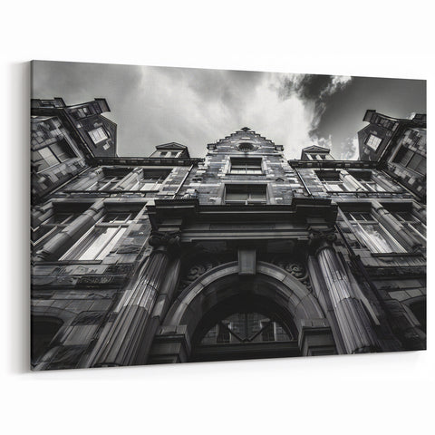 Italian Scenery Art - Dramatic Roman Architecture in Black and White