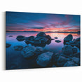 Twilight Serenity Art - Lake Tahoe Sunset Reflection Canvas Prints