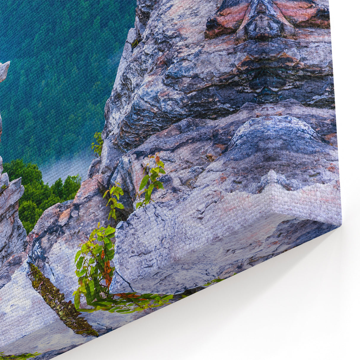 West Virginia Landscape Art - Majestic Mountain Vista Framed Canvas Prints