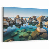Crystal Clear Waters Art - Lake Tahoe Boulder Reflection Canvas Prints