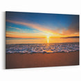 Oahu Nature Art – Serene Sunset Beach Print for Island-Inspired Decor