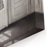 Solitary Figure by Window – Dark Academia Wall Art, Minimalist Gothic Decor