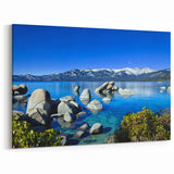Crystal Clear Tahoe Waterscape Art - Boulder Landscape Canvas Prints