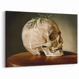 Skull with Greenery – Dark Academia Wall Art, Gothic Literature Art