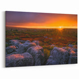 West Virginia Sunset Landscape Art - Vibrant Framed Canvas Prints