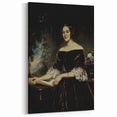 Woman with Book in Dark Dress – Dark Academia Wall Art, Gothic Portraits