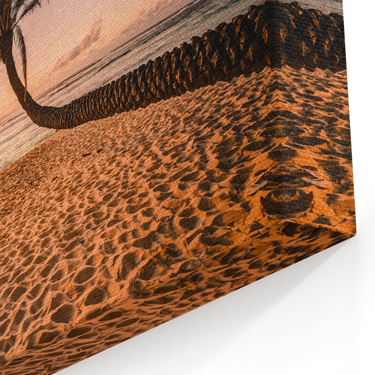 Oahu Sunset Wall Art - Tropical Island Beach Photography Canvas