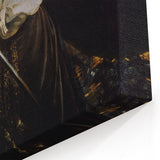 Woman with Sword – Dark Academia Wall Art, Gothic Historical Portrait