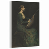 Woman Playing Stringed Instrument – Dark Academia Wall Art, Gothic Elegance