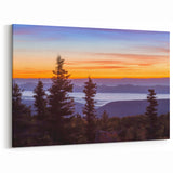 West Virginia Nature Art - Misty Mountain Sunset Framed Canvas Prints
