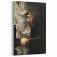 Close-Up of Hands with Book and Lace – Dark Academia Wall Art, Gothic Elegance