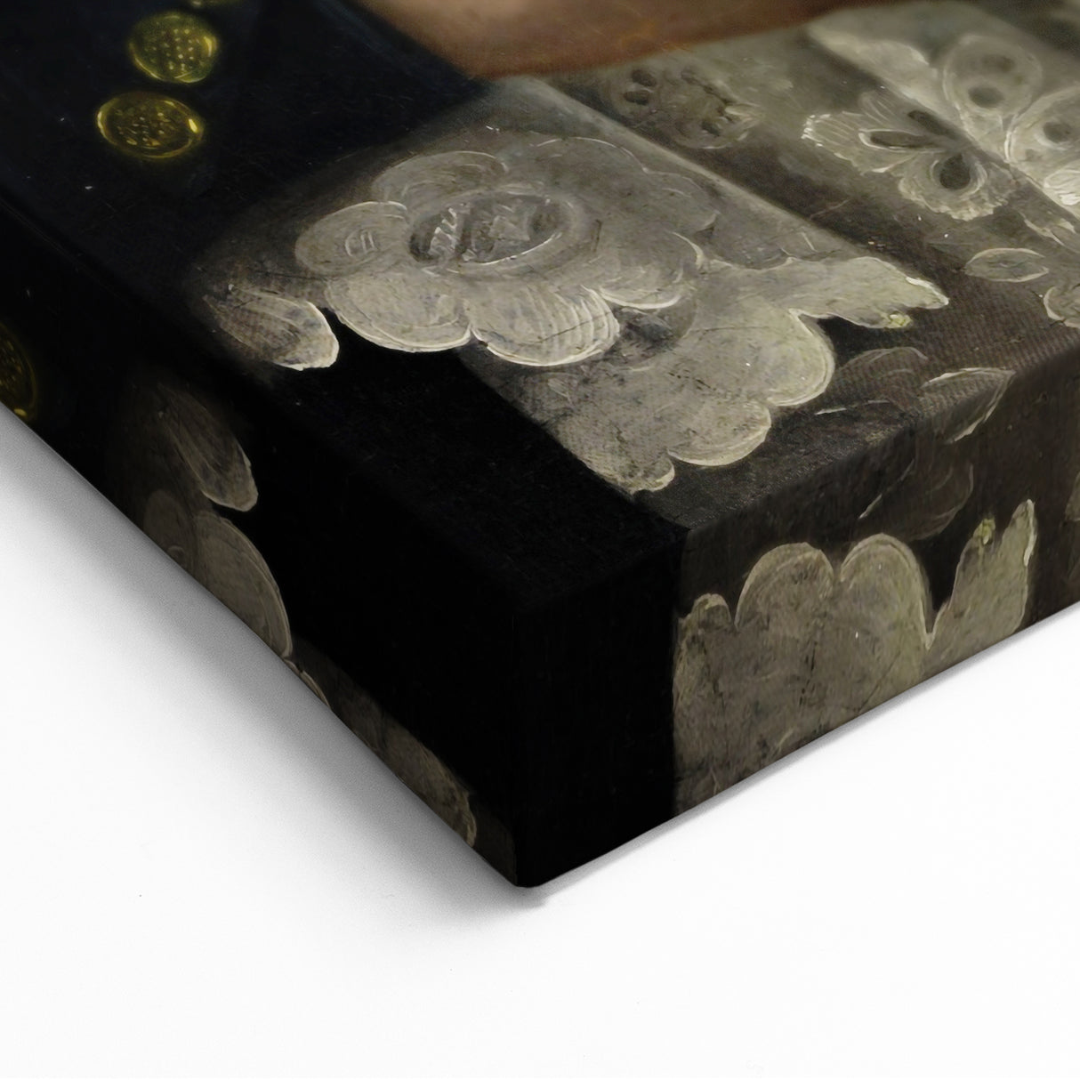 Close-Up of Hands with Book and Lace – Dark Academia Wall Art, Gothic Elegance