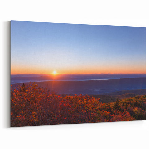 West Virginia Landscape Art - Majestic Sunset Framed Canvas Prints