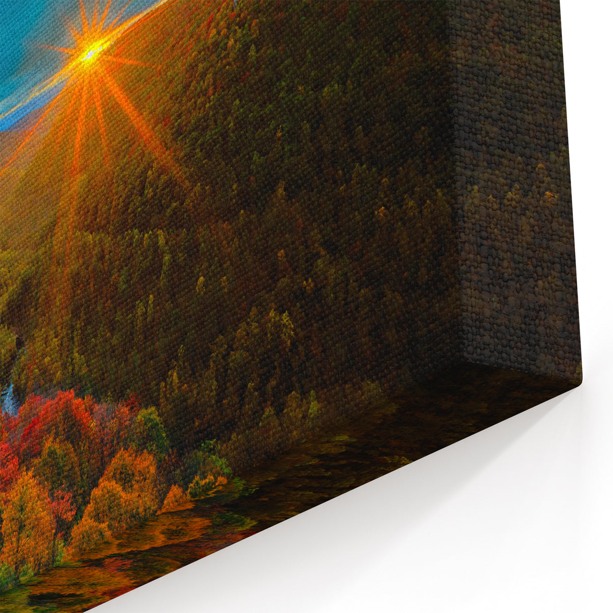 West Virginia Sunset Art - Vibrant Mountain Valley Framed Canvas Prints