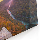 West Virginia Landscape Art - Vibrant River Valley Sunset Framed Prints