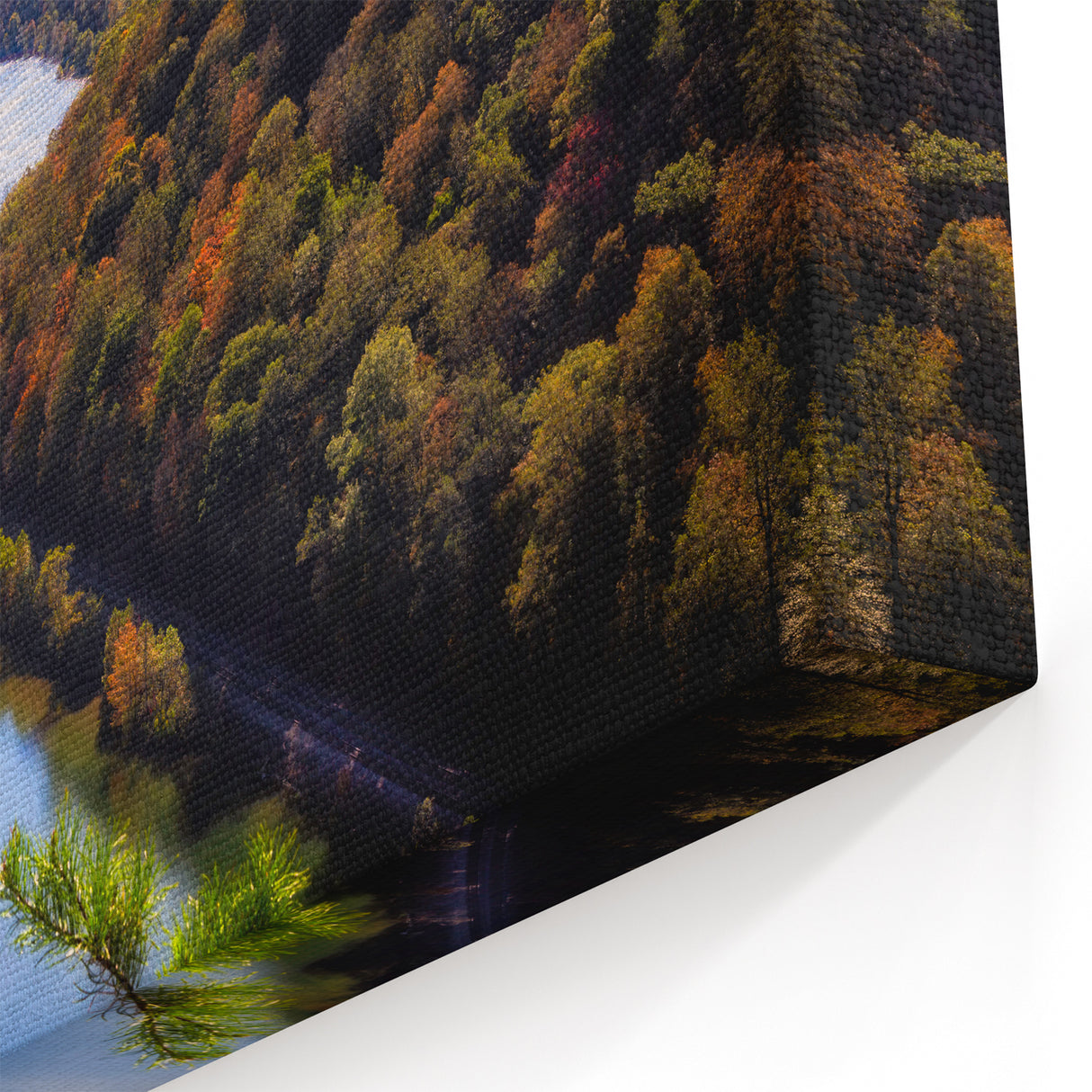 West Virginia Nature Art - Tranquil River Valley Framed Canvas Prints