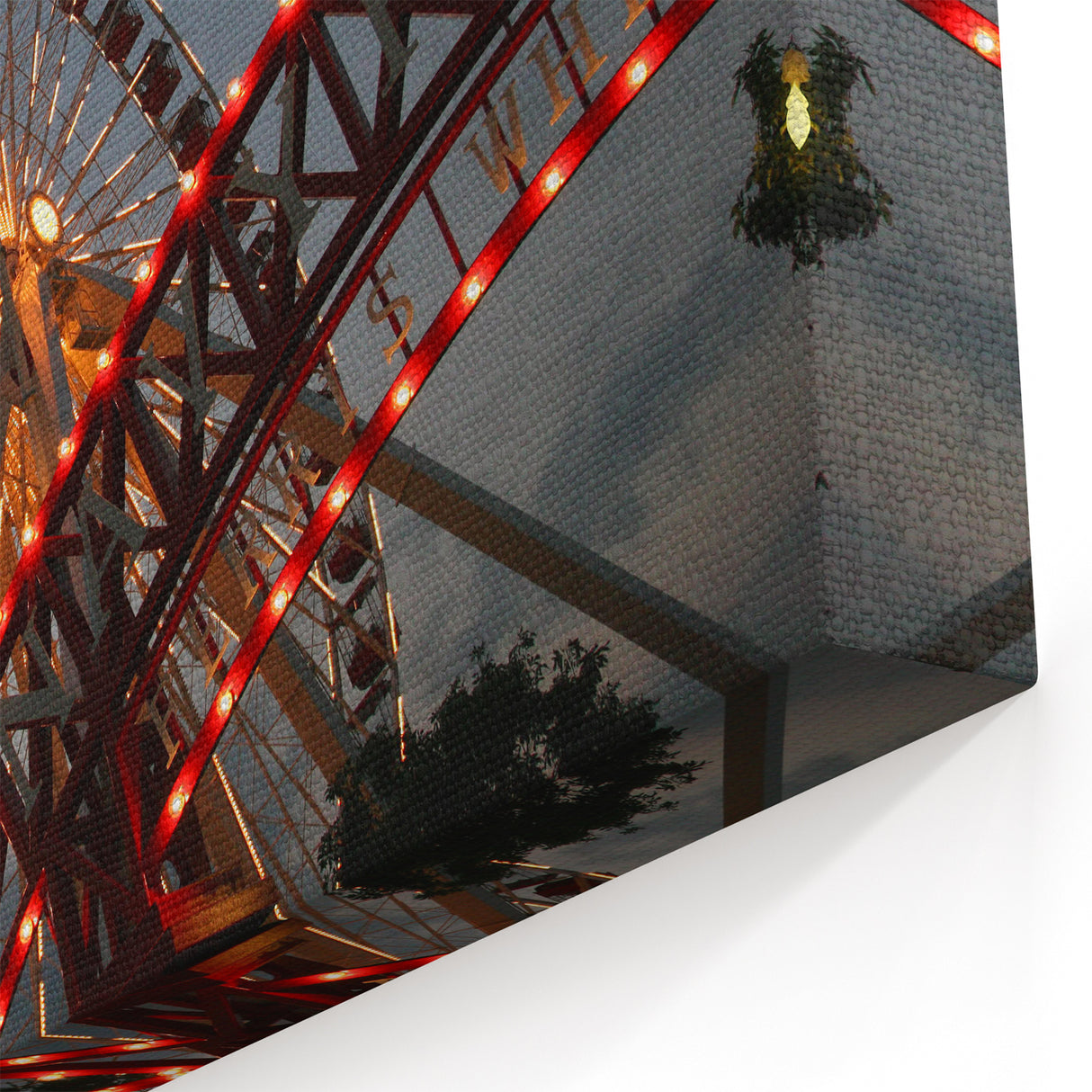 Chicago Landmarks Artwork - Navy Pier Ferris Wheel at Twilight