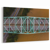 West Virginia Bridge Photography - Aerial View Framed Canvas Prints