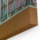 West Virginia Bridge Photography - Aerial View Framed Canvas Prints