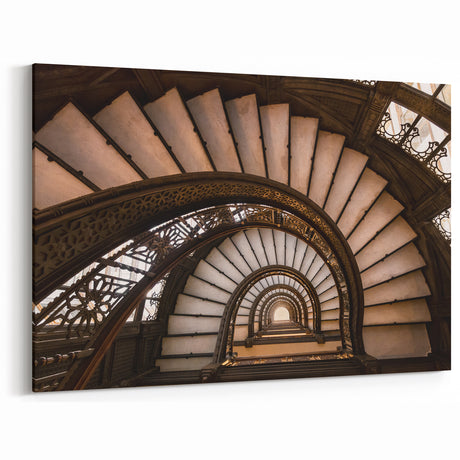 Vintage Chicago Posters - Spiral Staircase Architecture Print