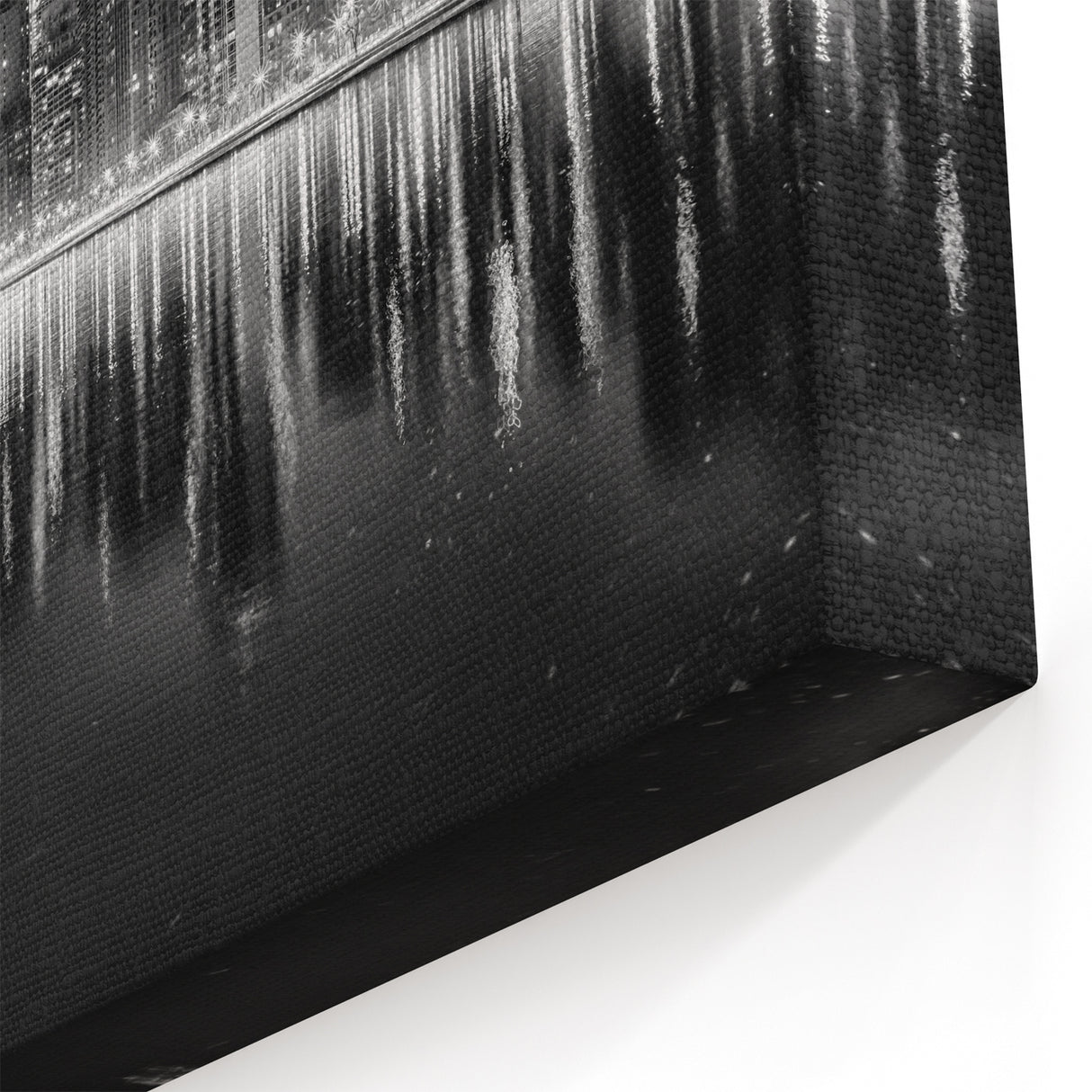 Chicago Skyline Art - Black and White Nighttime Cityscape Print