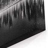 Chicago Skyline Art - Black and White Nighttime Cityscape Print