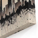 Chicago Architecture Wall Art - Modern Silhouette Skyline with Abstract Design