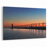 Lake Michigan Photography - Illinois Pier at Sunset Acrylic Print