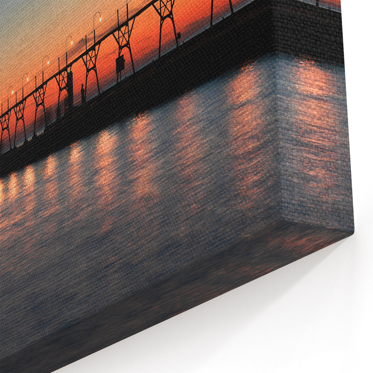 Lake Michigan Photography - Illinois Pier at Sunset Acrylic Print