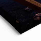 Lake Michigan Canvas - Tranquil Dock at Sunset Scenic Photography Print