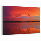 Lake Michigan Acrylic Prints - Vibrant Illinois Sunset Photography