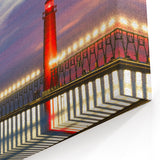 Framed Lake Michigan Art - Lighthouse at Sunset Photography Print