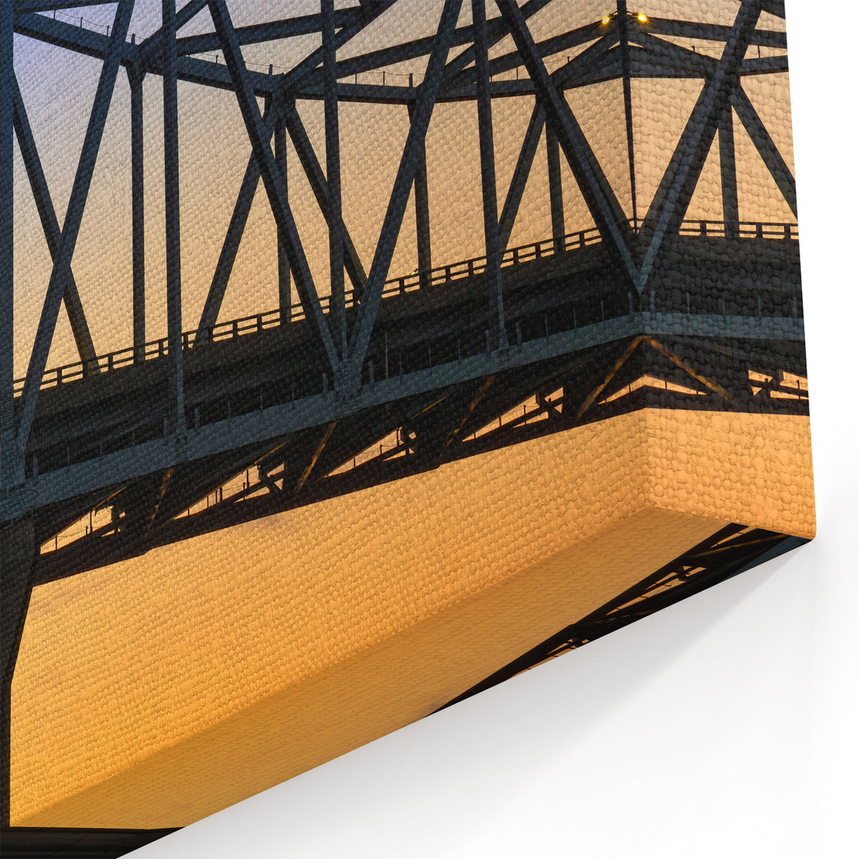 Indiana Landscape Art - Steel Bridge at Sunset Indiana Scenery Prints for Sale
