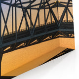 Indiana Landscape Art - Steel Bridge at Sunset Indiana Scenery Prints for Sale