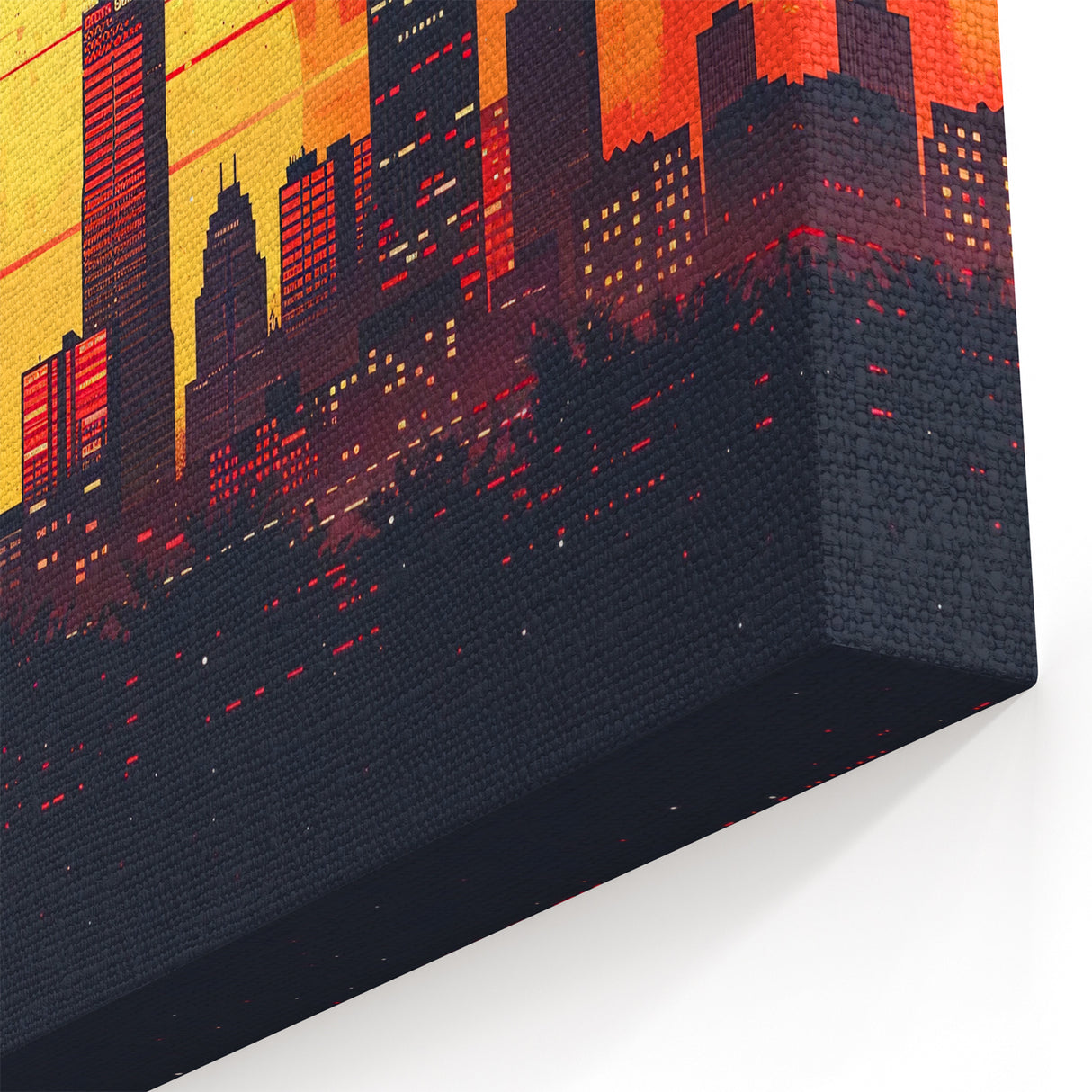 Iconic Indianapolis Artwork - Vibrant Retro Sunset City Skyline